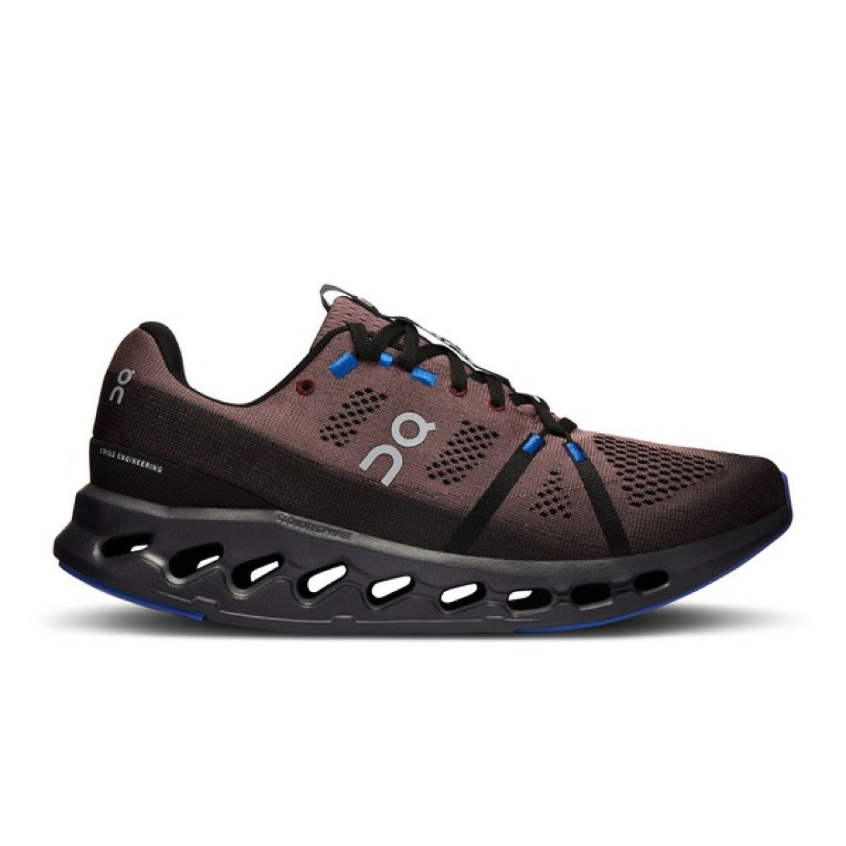 On Cloudsurfer — Black/Cobalt
