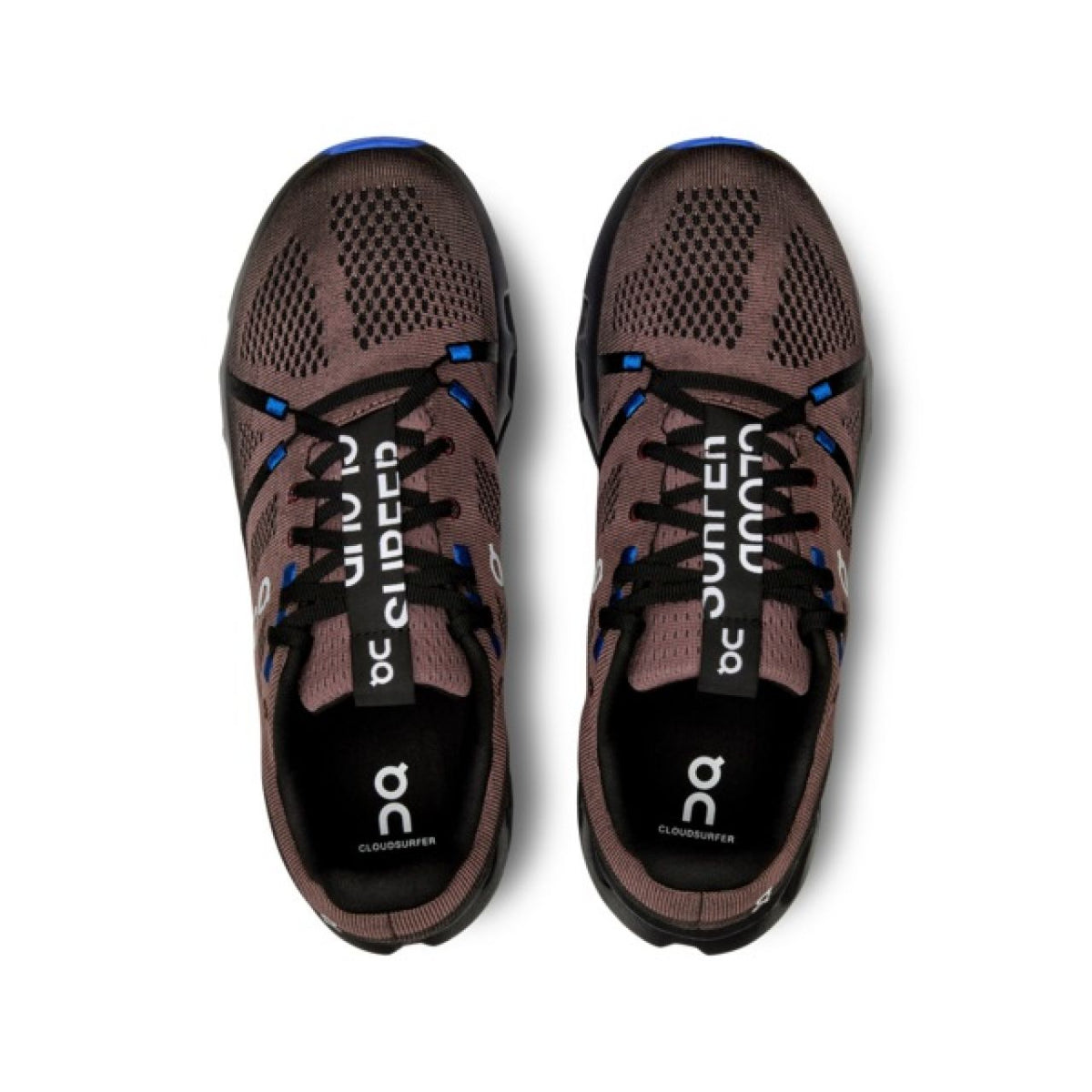 On Cloudsurfer — Black/Cobalt