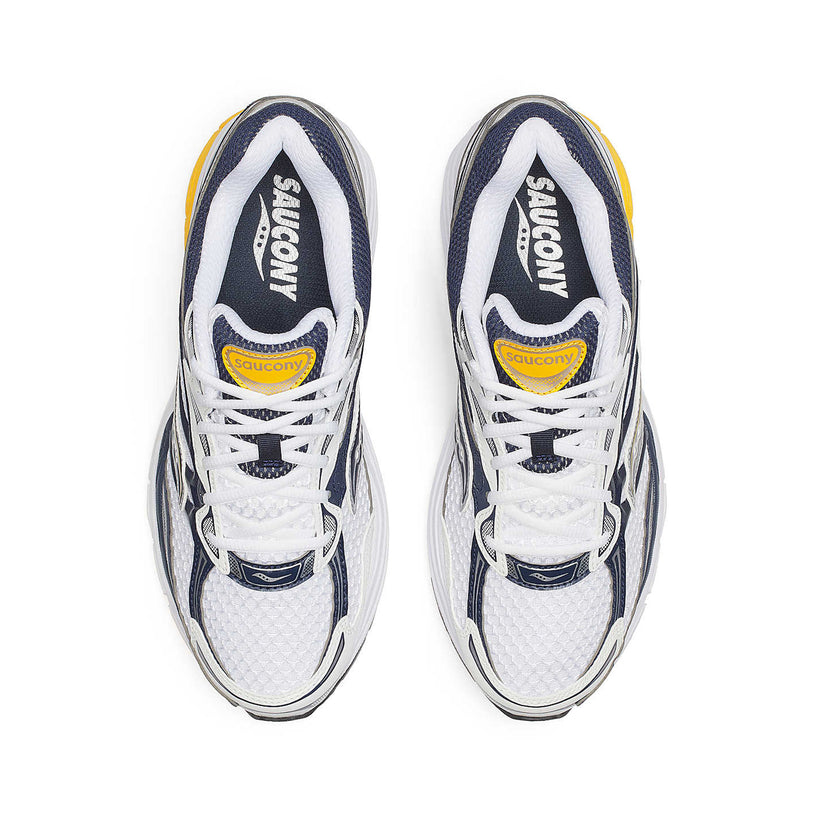 Saucony Omni 9 — White/Navy/Yellow